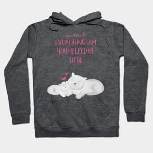 Cute Hugging Cats Everything I am You helped me to be Hoodie